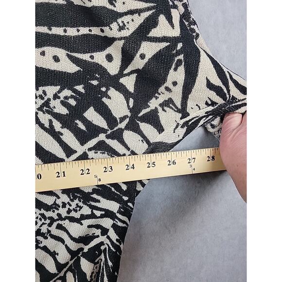 Coldwater Creek Black Ivory Knit Dolman Sleeve Button Up Sweater Women's Plus 3X - Picture 10 of 13